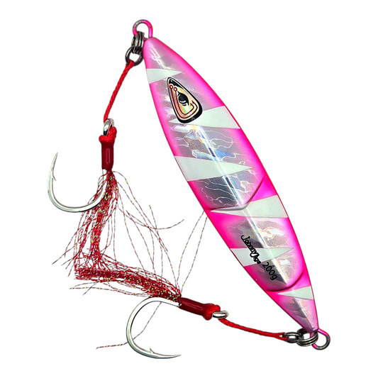 Ridged Pink/Silver Slow Pitch Jig