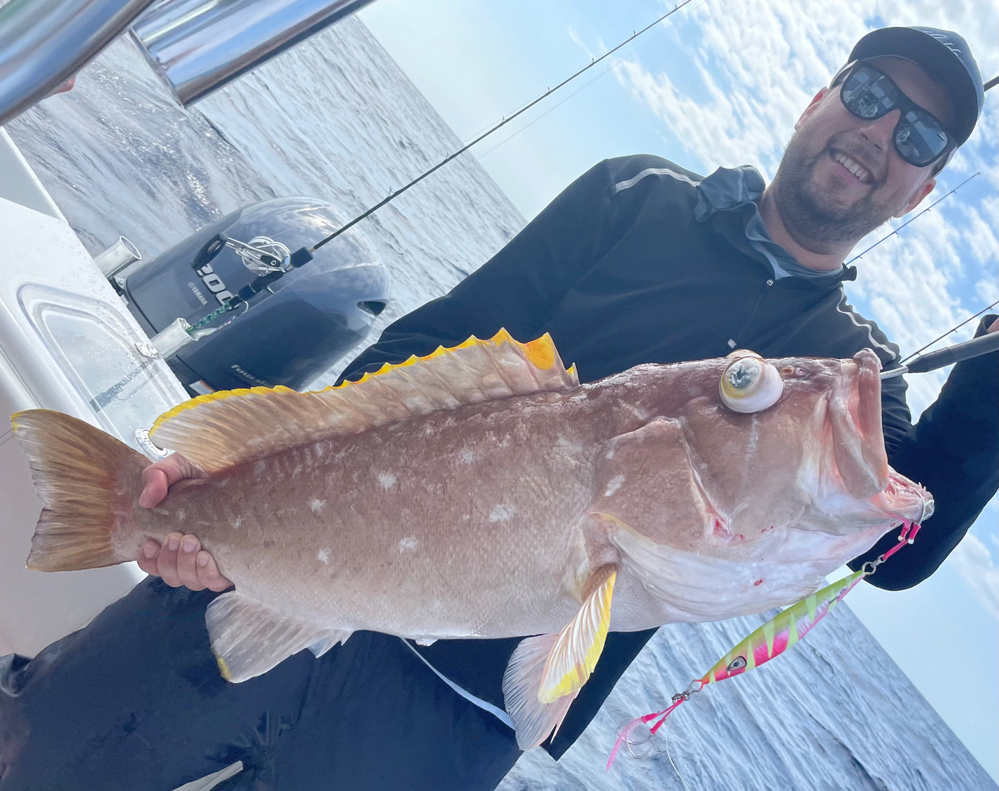 Flat Back Watermelon Glow Slow Pitch Jig