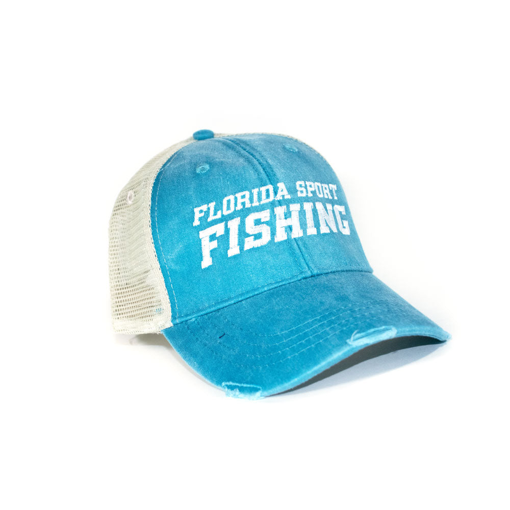 Distressed Trucker Hat – Florida Sport Fishing Gear