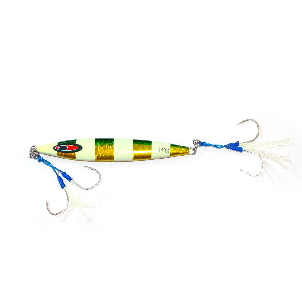 FSF Slow Pitch Jig Stub 150gr. Green/Gold 3-Pack