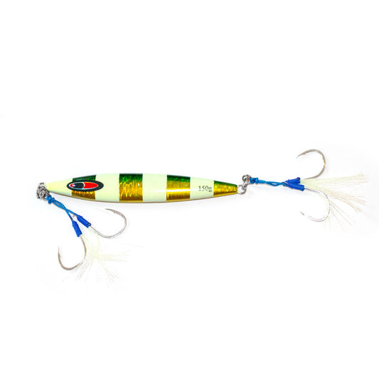 FSF Slow Pitch Jig Stub 150gr. Green/Gold 3-Pack