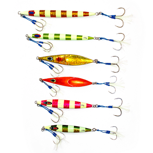FSF Slow Pitch Jig Combo Multi Burst 6-Pack